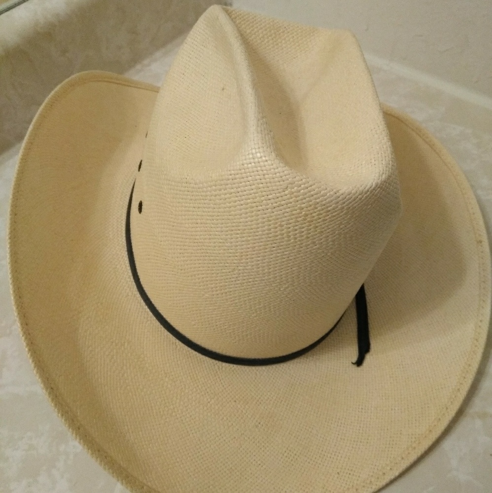 Men Bailey Genuine Shantung Straw Hat Sz 7 1/8